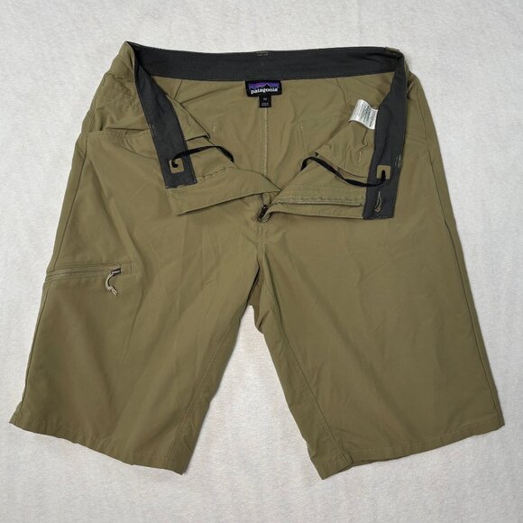 Patagonia Men's Quandary Hiking Shorts Size 33 Tan/Khaki 10" Inseam Pockets - Picture 6 of 9